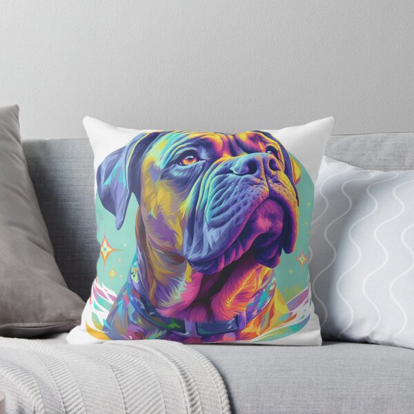 Item preview, Colorful Bullmastiff puppy dog designed and sold by MendaciousMina.