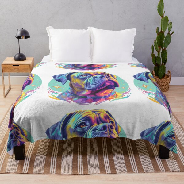 Item preview, Colorful Bullmastiff puppy dog designed and sold by MendaciousMina.
