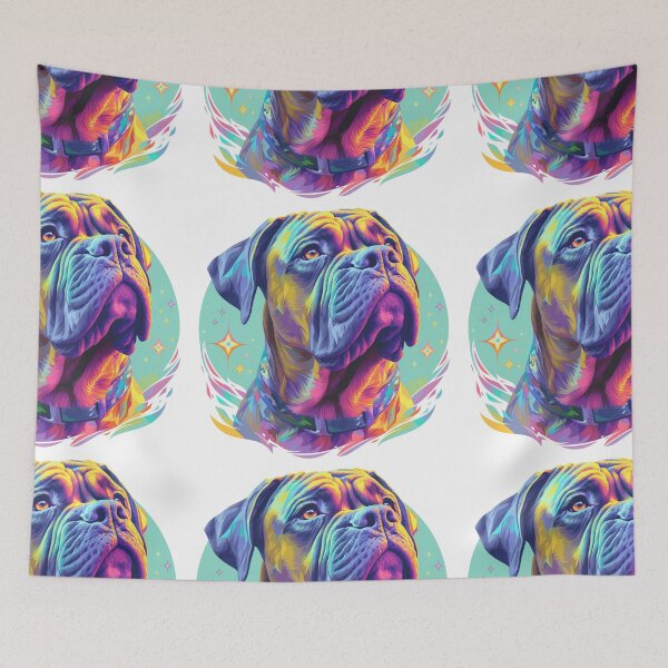 Item preview, Colorful Bullmastiff puppy dog designed and sold by MendaciousMina.
