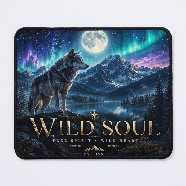 Item preview, Wild Soul Wolf Mountain Night Landscape designed and sold by DansStoreD23.