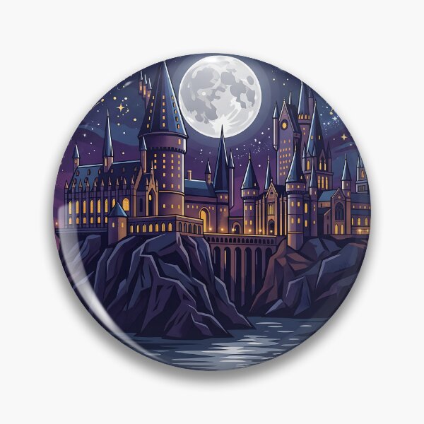 Item preview, Magical Wizard Castle Night Landscape - Celestial Full Moon Art designed and sold by KreonaTime.