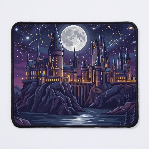 Item preview, Magical Wizard Castle Night Landscape - Celestial Full Moon Art designed and sold by KreonaTime.