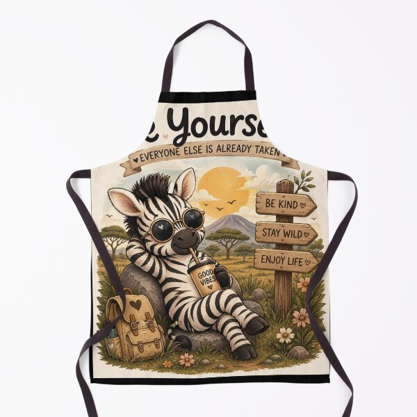 Item preview, Cute Zebra Be Yourself - Kawaii Safari Animal Good Vibes Designe T-Shirt designed and sold by RedaSouq.