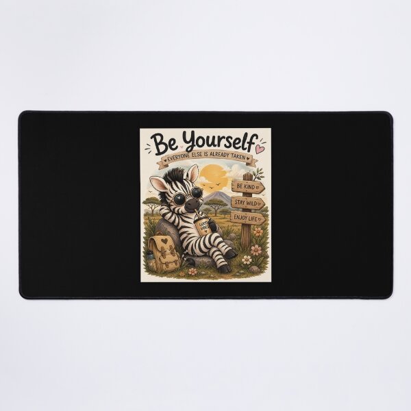 Item preview, Cute Zebra Be Yourself - Kawaii Safari Animal Good Vibes Designe T-Shirt designed and sold by RedaSouq.