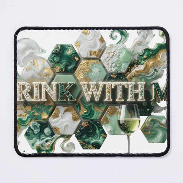 Item preview, Artistic Colorful DRINK WITH ME Artistic Motif designed and sold by dazzlemakers.