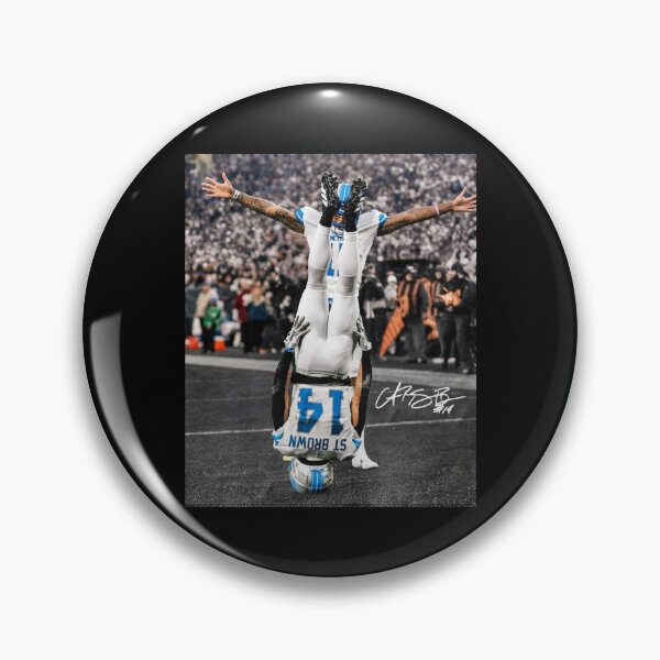 Item preview, Amon-Ra Sun God St. Brown Headstand Celebration Signature designed and sold by SonnyGilmore.
