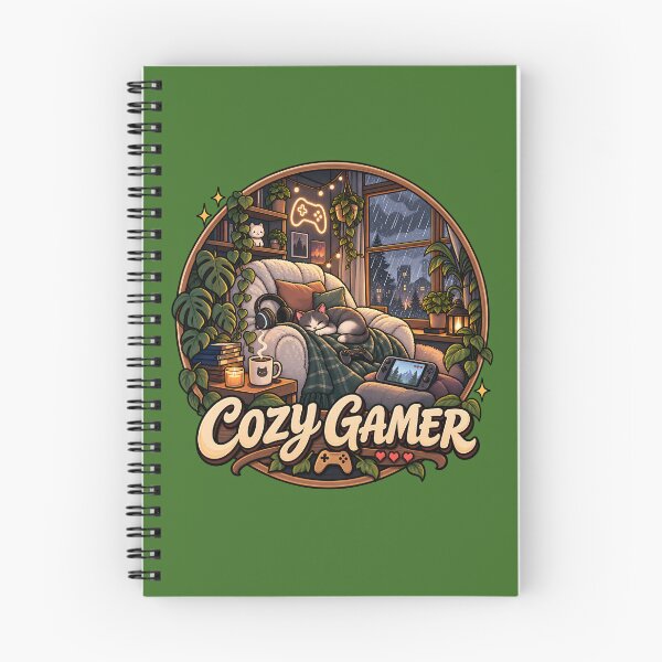 Item preview, Cozy Gamer Cute Cat Room Plants Aesthetic Retro T-Shirt designed and sold by BeloDesignLab.