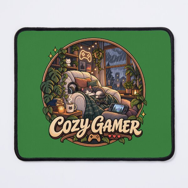 Item preview, Cozy Gamer Cute Cat Room Plants Aesthetic Retro T-Shirt designed and sold by BeloDesignLab.