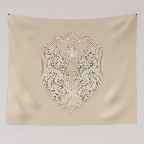 Item preview, Tran Dynasty Dragon: Two Dragons Flanking The Moon #8 designed and sold by Rising Drake.