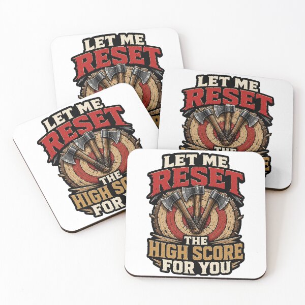 Item preview, Let Me Reset The High Score For You - Axe Throwing High Score Target designed and sold by Fun-T-Shirts.