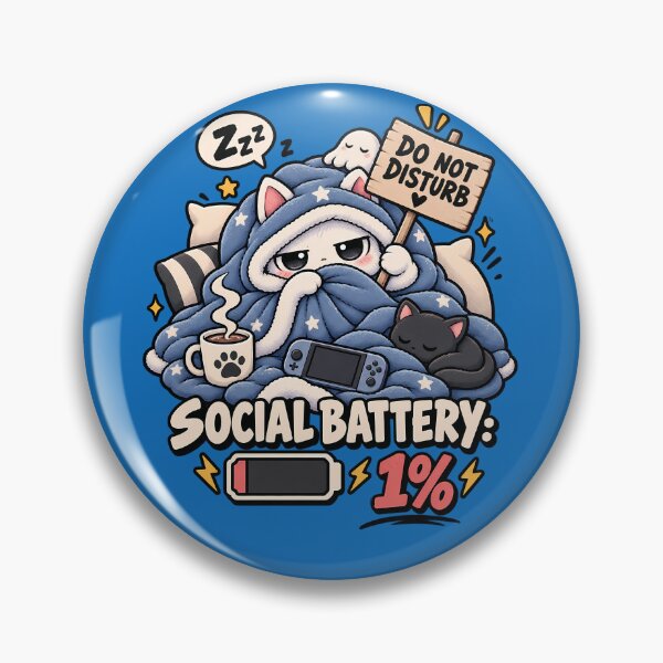 Item preview, Social Battery 1% Introvert Cat Gamer Do Not Disturb T-Shirt designed and sold by BeloDesignLab.