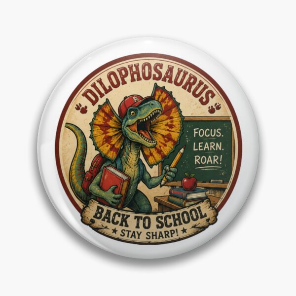 Item preview, ¡El Dilophosaurus Vuelve al Colegio! designed and sold by JonysCreativeDesigns.