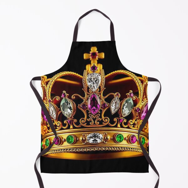 Item preview, Exquisite Gold Royal Crown Design – Multi-Colored Gemstones with Central Amethyst designed and sold by MFMart.