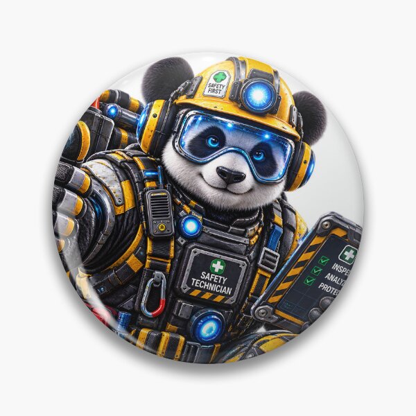 Item preview, Steel Panda — Industrial Safety Technician | Mechanical Panda Worker designed and sold by SteelCoat Studio.