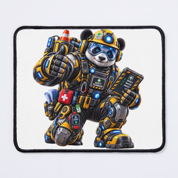 Item preview, Steel Panda — Industrial Safety Technician | Mechanical Panda Worker designed and sold by SteelCoat Studio.
