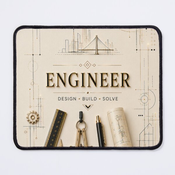 Item preview, Elegant Engineer – Cream & Gold Engineering Blueprint Design designed and sold by HO•Designs.