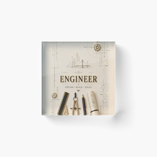 Item preview, Elegant Engineer – Cream & Gold Engineering Blueprint Design designed and sold by HO•Designs.