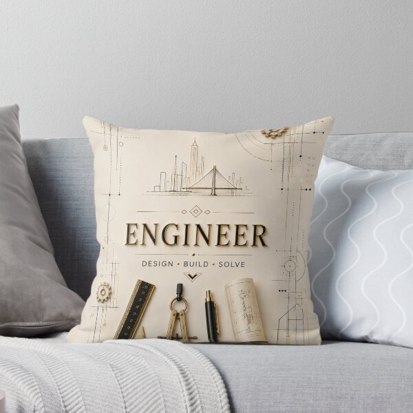 Item preview, Elegant Engineer – Cream & Gold Engineering Blueprint Design designed and sold by HO•Designs.