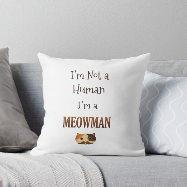 Item preview, I'm Not A Human I'm A Meowman | Cute Vintage Cat Pun designed and sold by Lina-Shop101.