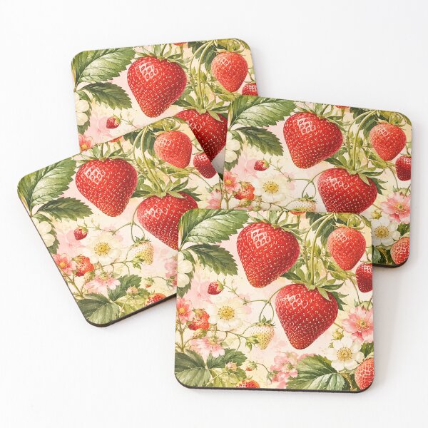 Item preview, Strawberry Blossom Garden designed and sold by Gold&pixels.