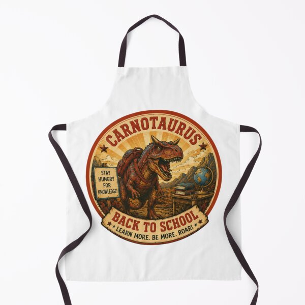 Item preview, ¡El Carnotaurus Vuelve al Colegio! designed and sold by JonysCreativeDesigns.
