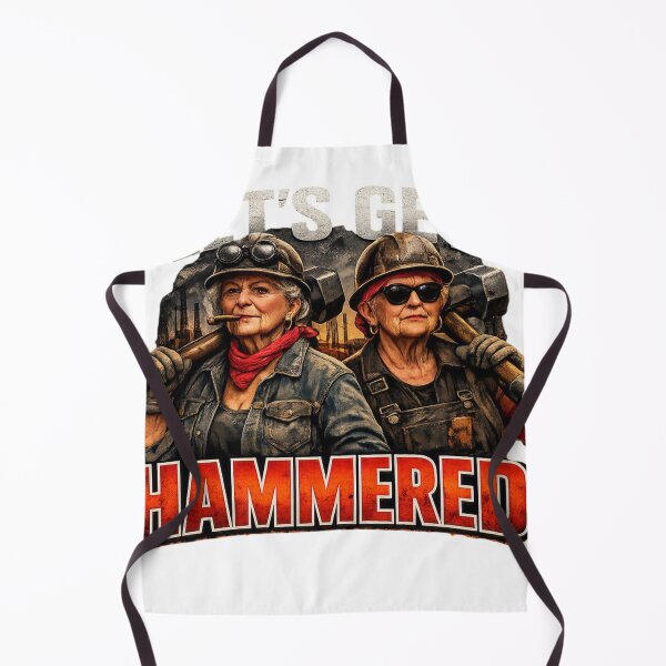 Item preview, Funny Badass Grandmas - Let's Get Hammered pun design designed and sold by LavIsInTheAir.