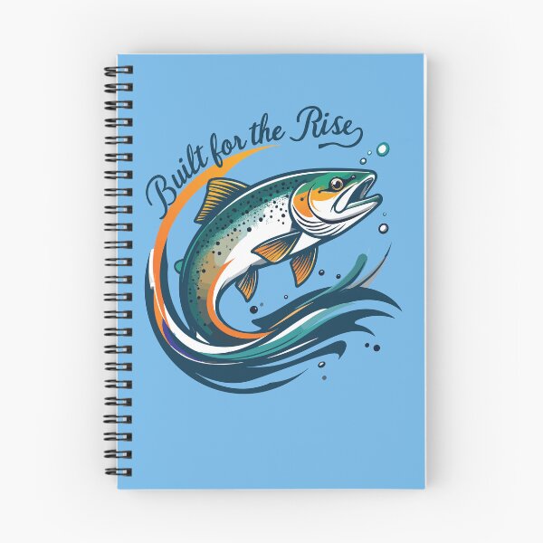 Item preview, Rainbow Trout fishing patch graphic illustration "Built for the Rise". designed and sold by Art-Horizon.
