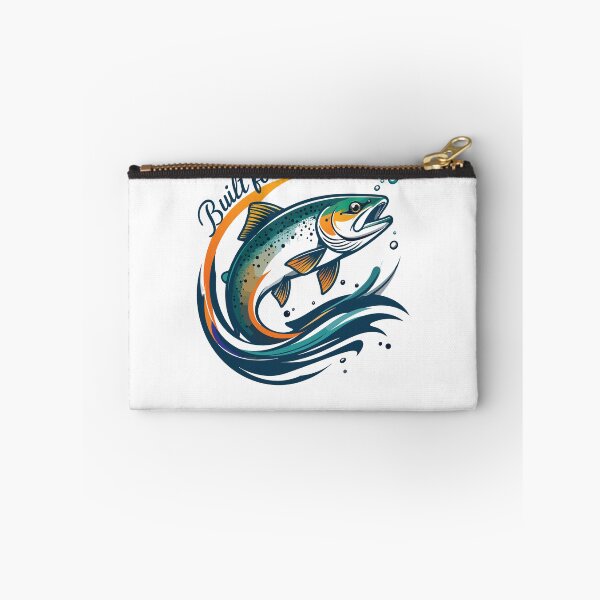 Item preview, Rainbow Trout fishing patch graphic illustration "Built for the Rise". designed and sold by Art-Horizon.