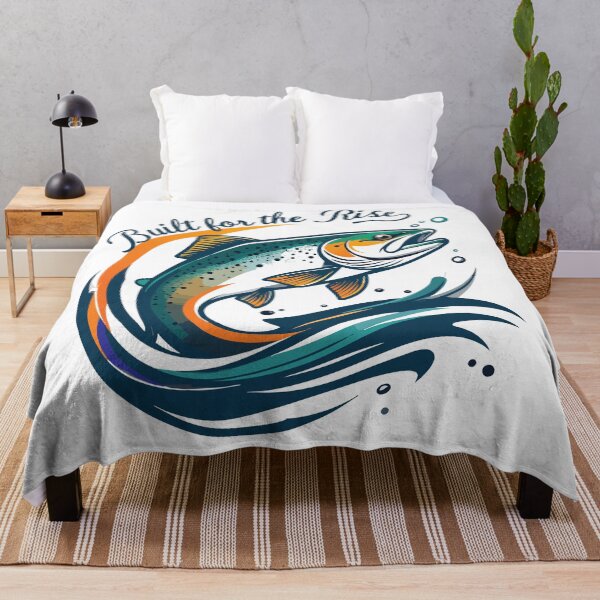 Item preview, Rainbow Trout fishing patch graphic illustration "Built for the Rise". designed and sold by Art-Horizon.