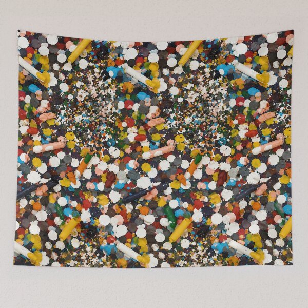 Item preview, Multicolor Crayon Explosion 3D Mixed Media Art designed and sold by THE SPLATTERED HAUS BY SAGE BANKS.