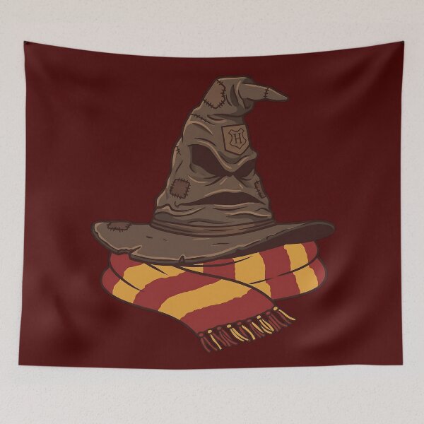 Item preview, Magical Sorting Wizard Hat & Red Gold Scarf - House Pride Art designed and sold by KreonaTime.