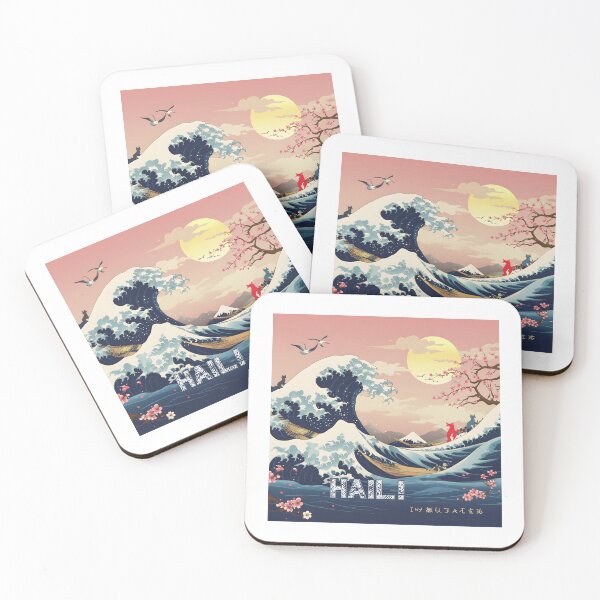Item preview, Cute Japanese Cat Wave Hokusai Art - Cute Cat Lover Gift T-Shirt, Stickers, & Prints designed and sold by ASN STUDIO.