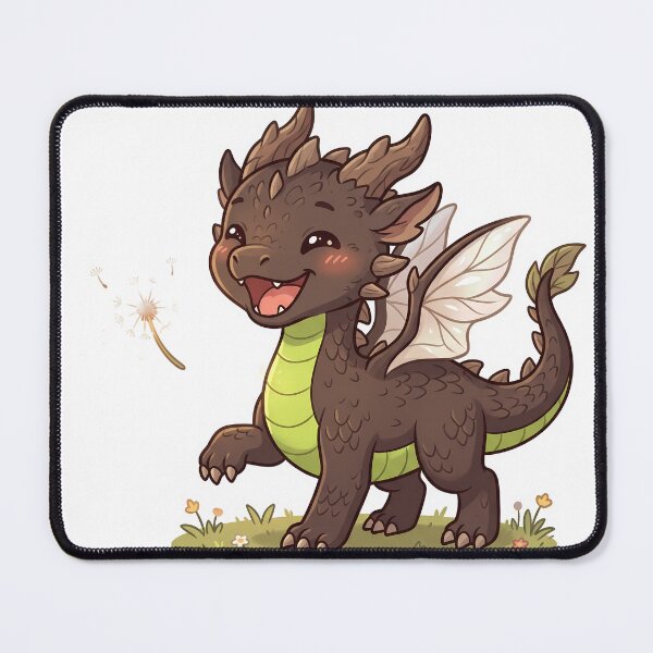 Item preview, Cute Forest Dragon Playing With Dandelion Blossom designed and sold by DavidN2026.