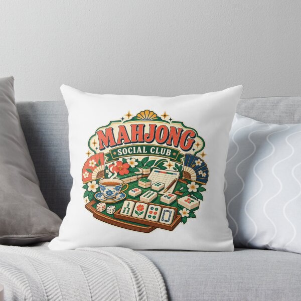 Item preview, Mahjong Social Club Vintage Tile Design designed and sold by -DEEWOLF-.
