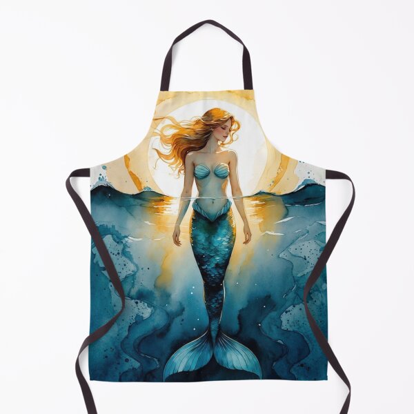 Item preview, Above & Below the Surface – Sunset Mermaid Watercolor Art Tee | Artistic Ocean Design designed and sold by SIGNAL & BLOOM.