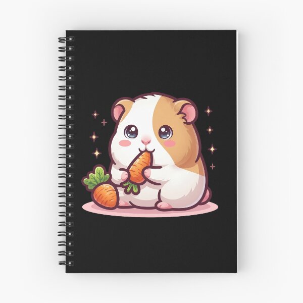 Item preview, Kawaii Guinea Pig Eating Carrots – Cute Kawaii Small Pet Lover Design designed and sold by MoqunaDesign.