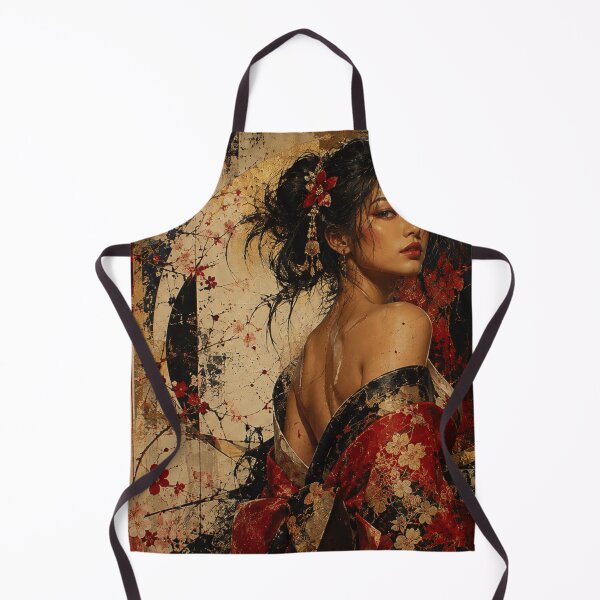 Artikelvorschau, Crimson Sakura Muse Japanisches abstraktes Porträt entworfen und verkauft von SHOCAMPOS DESIGNS .