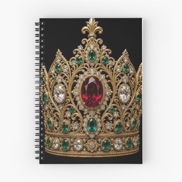 Item preview, Exquisite Gold Royal Crown Design – Large Central Ruby with Emeralds, Diamonds designed and sold by MFMart.