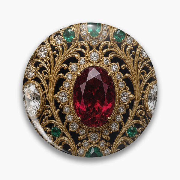 Item preview, Exquisite Gold Royal Crown Design – Large Central Ruby with Emeralds, Diamonds designed and sold by MFMart.