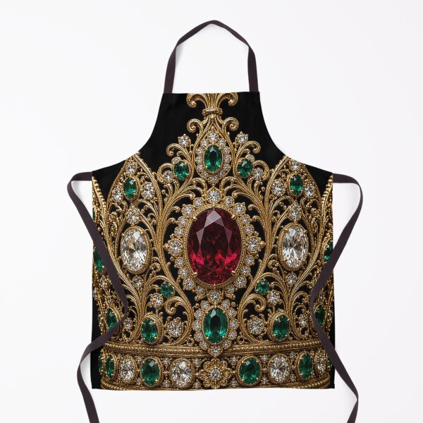 Item preview, Exquisite Gold Royal Crown Design – Large Central Ruby with Emeralds, Diamonds designed and sold by MFMart.