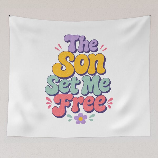 Item preview, The Son Set Me Free Shirt Christian Design designed and sold by Rosie's Wildflower Boutique.