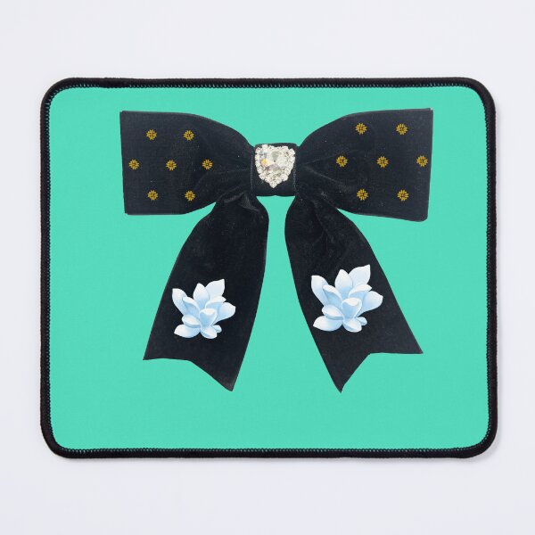 Item preview, Coquette Black Velvet Bow Diamond Heart Cottagecore Floral designed and sold by MariaPCMaria.