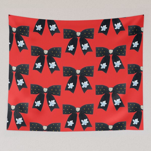 Item preview, Coquette Black Velvet Bow Diamond Heart Cottagecore Floral designed and sold by MariaPCMaria.