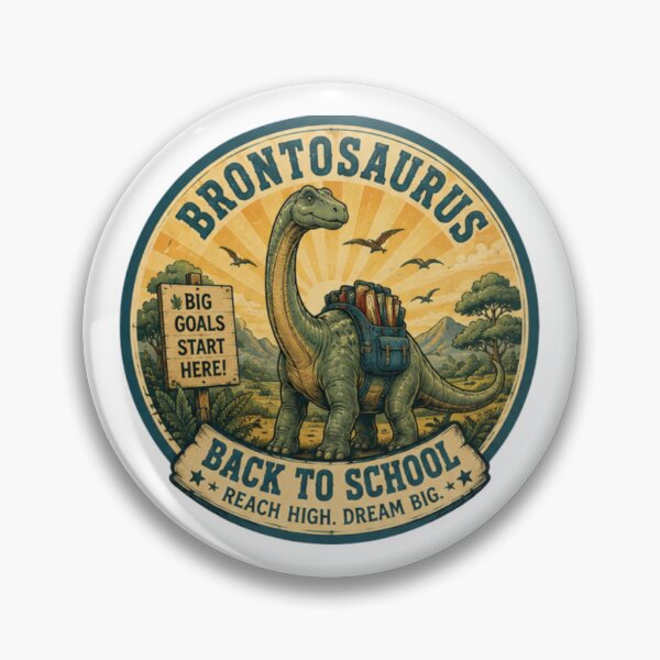 Item preview, ¡El Brontosaurus vuelve al colegio! designed and sold by JonysCreativeDesigns.