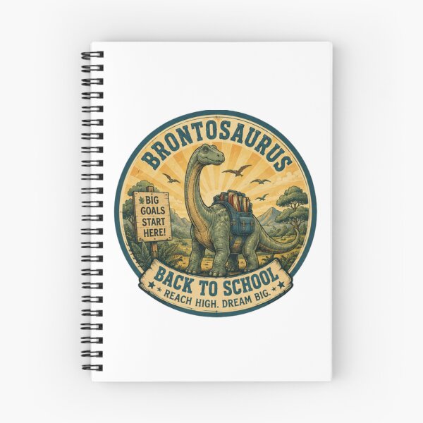 Item preview, ¡El Brontosaurus vuelve al colegio! designed and sold by JonysCreativeDesigns.
