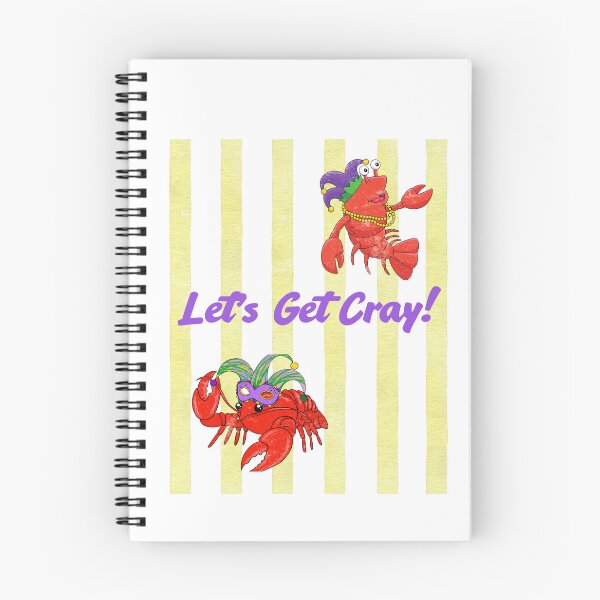 Item preview, LET'S GET CRAY! Yellow Stripe Mardi Gras Fat Tuesday Crawfish designed and sold by JaymeOctober.