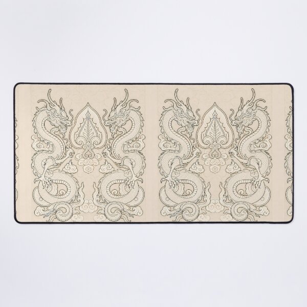Item preview, Tran Dynasty Dragon: Two Dragons Flanking The Bodhi Leaf designed and sold by Rising Drake.