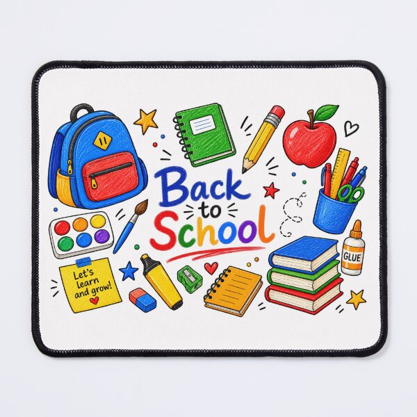 Item preview, Back to School Hand Drawn Colorful School Supplies designed and sold by khadijaAchaki.