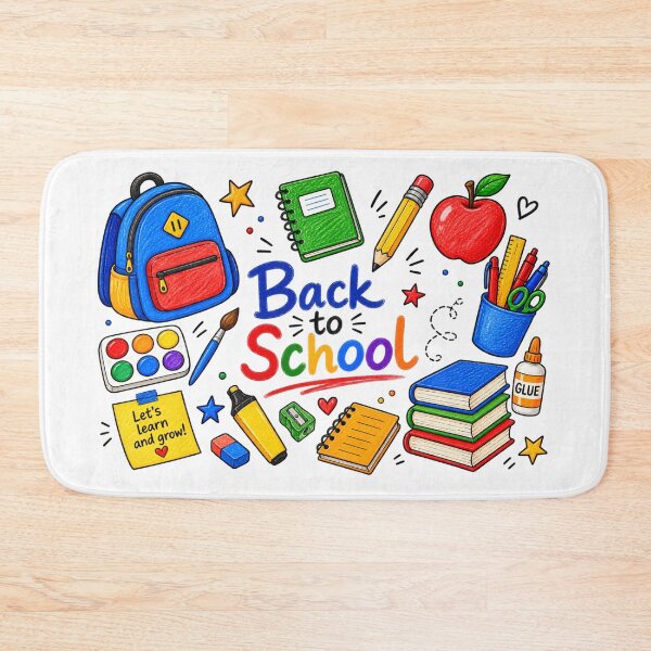 Item preview, Back to School Hand Drawn Colorful School Supplies designed and sold by DijaMar.