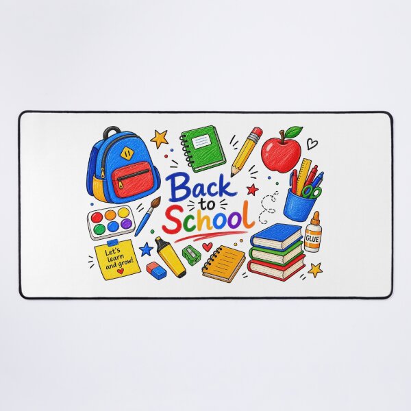 Item preview, Back to School Hand Drawn Colorful School Supplies designed and sold by khadijaAchaki.